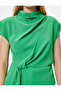 Mock Neck Asymmetric Knot Detail Sleeveless Blouse - 5