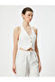Crop Vest V-neck Buttoned Standard Cut - 3
