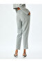 Pocketed Elastic Waist High Waist Jogger Carrot Cut Trousers - 4