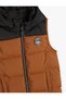 Hooded Seasonal Puffer Vest with Pocket Detail - 3