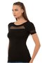 Özkan 26983 Women's Premium Soft Comfortable Fabric Ring Viscose Crew Neck Tulle Detailed Short Sleeve Knitted - 3