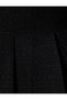 High Waist Mini Pleated Tweed Skirt - 6
