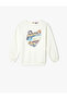 5Wkg10432Ak 010 Ecru Girl's Jersey Sweatshirt