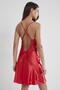 Satin Lace Women's Nightgown and Dressing Gown Set - 4050 Red - 5