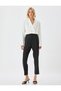 High Waist Pocket Slim Fit Cigarette Pants - 2