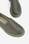 Women's Green Genuine Natural Leather Loafer Shoes, Number 36-41