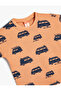 T-Shirt Short Sleeve Car Printed Crew Neck Textured Cotton - 3