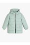 Long Puffer Coat Hooded Zipper Pocketed - 3