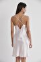 Satin Lace Women's Nightgown - 690 Powder - 4