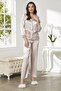 Satin Nightgown Dressing Gown Pajama Set Shorts Set 6-Piece Bridal Dowry Set - 6225 - 6