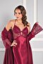 Satin Six-Piece Bridal Dowry Set - 6620 Claret Red