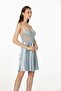 Satin Lace Women's Nightgown and Dressing Gown Set - 4265 Mist - 3