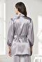Velvet Satin 3-Piece Women's Pajama Set - 2050 Royal - 4