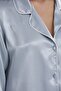 Satin Piping Women's Pajama Set - 1200 Mist - 3