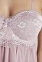 Chiffon Lace Women's Nightgown - 880 Rose - 2