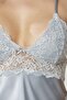 Satin Lace Women's Nightgown - 890 Mist - 3
