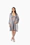 Satin Lace Women's Nightgown and Dressing Gown Set - 4265 Royal