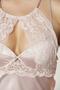 Satin Lace Women's Nightgown and Dressing Gown Set - 4375 Powder - 5