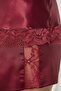 Satin Lace Shorts - Babydoll Set - 460 Burgundy - 3