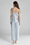 Velvet Satin 3-Piece Women's Pajama Set - 2040 - 7
