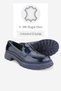 Women's Navy Blue Rugan Genuine Natural Leather Loafer Shoes, Number 36-41 - 4