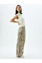 Leopard Pants High Waist Wide Leg Viscose Fabric - 2