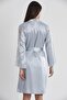 Satin Lace Women's Nightgown and Dressing Gown Set - 4025 Mist - 5