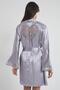 Satin Lace Women's Nightgown and Dressing Gown Set - 4090 Royal - 4
