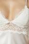 Satin Lace Women's Nightgown - 890 Ecru - 3