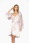 Satin Lace Women's Nightgown and Dressing Gown Set - 4250 Powder