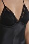 Satin Lace Women's Nightgown and Dressing Gown Set - 4250 Black - 6