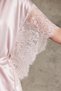 Satin Lace Women's Nightgown and Dressing Gown Set - 4490 Powder - 4