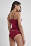 Combed Cotton Athlete Panties Women's Underwear Set - 345 Claret Red - 2