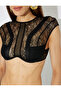 Lace Bustier Underwire Unpadded Transparent Back Zipper - 5