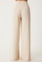Women's Cream Pocketed Woven Palazzo Trousers Ul00052 - 6
