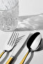 Elegant Gold Plain 6-Person 36-Piece Boxed Cutlery Set - 2