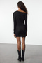 Siyah Asimetrik Yaka Bodycone/Vücuda Oturan Mini Örme Elbise TWOAW25EL00595 - 5
