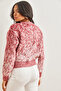 Women's Burgundy Soft Textured Thick Cardigan in Gradient Hrk- 19000274 - 7