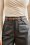 Women's Tan Leopard 2-Piece Ring Faux Leather Belt Set Kmr- 19000151 - 3