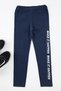 Gray Melange-Navy Blue Girl's Slogan Knitted Tights Tkdaw25Ta00006 - 3
