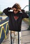 2 Thread Palestine Design Printed Hooded Unisex Oversize Sweatshirt with Kangaroo Pocket - 2