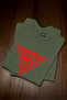 Palestine Calligraphy Printed Khaki Cotton T-Shirt Crew Neck Basic Women Men - 2