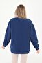 Bisiklet Yaka Oversize Sweetshirt - 5