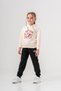 Happy Girl Printed Hooded Girl's Top and Bottom Tracksuit Set - 5