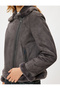 Faux Suede Biker Jacket Plush Plush Lined Zippered - 5