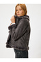 Faux Suede Biker Jacket Plush Plush Lined Zippered - 2