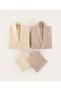 Likya 100% Cotton Salmon-Cream 4-Piece Bridal Family Bathrobe and Towel Set (2 Bathrobes, 2 Towels) 1062a - 3