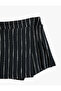 Pile Detailed Skirt with Elastic Waistband - 3