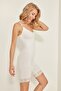C12031 Lace Leg Boxer Corset White - 2