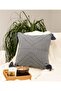 Aspen Gray Decorative Bead Fiber Inner Filled Throw Pillow 40X40 5000